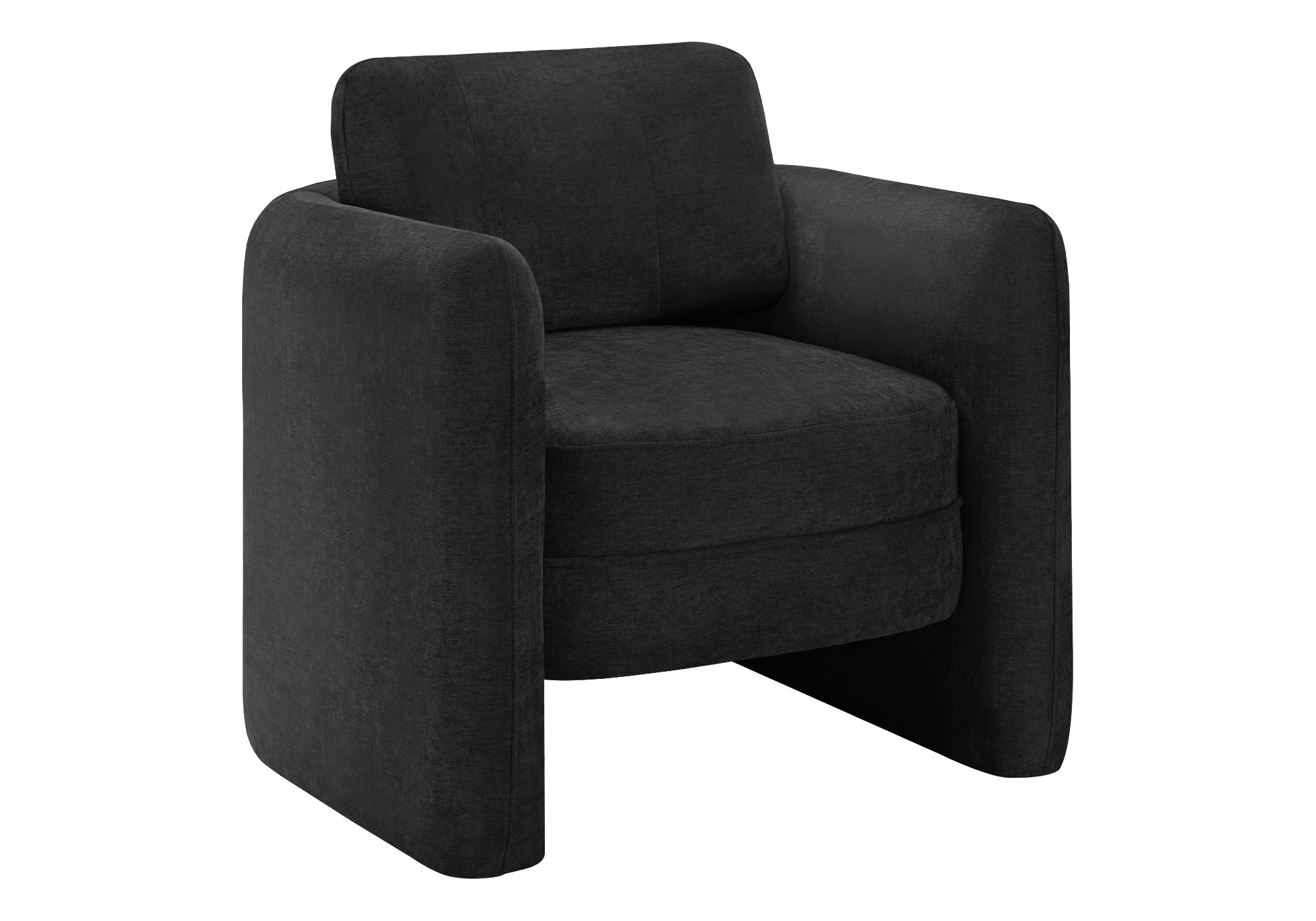 MN-B428096    Accent Chair, 32"h, Upholstered, Living Room, Bedroom, Black Fabric, Contemporary, Modern