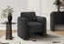 MN-B428096    Accent Chair, 32"h, Upholstered, Living Room, Bedroom, Black Fabric, Contemporary, Modern