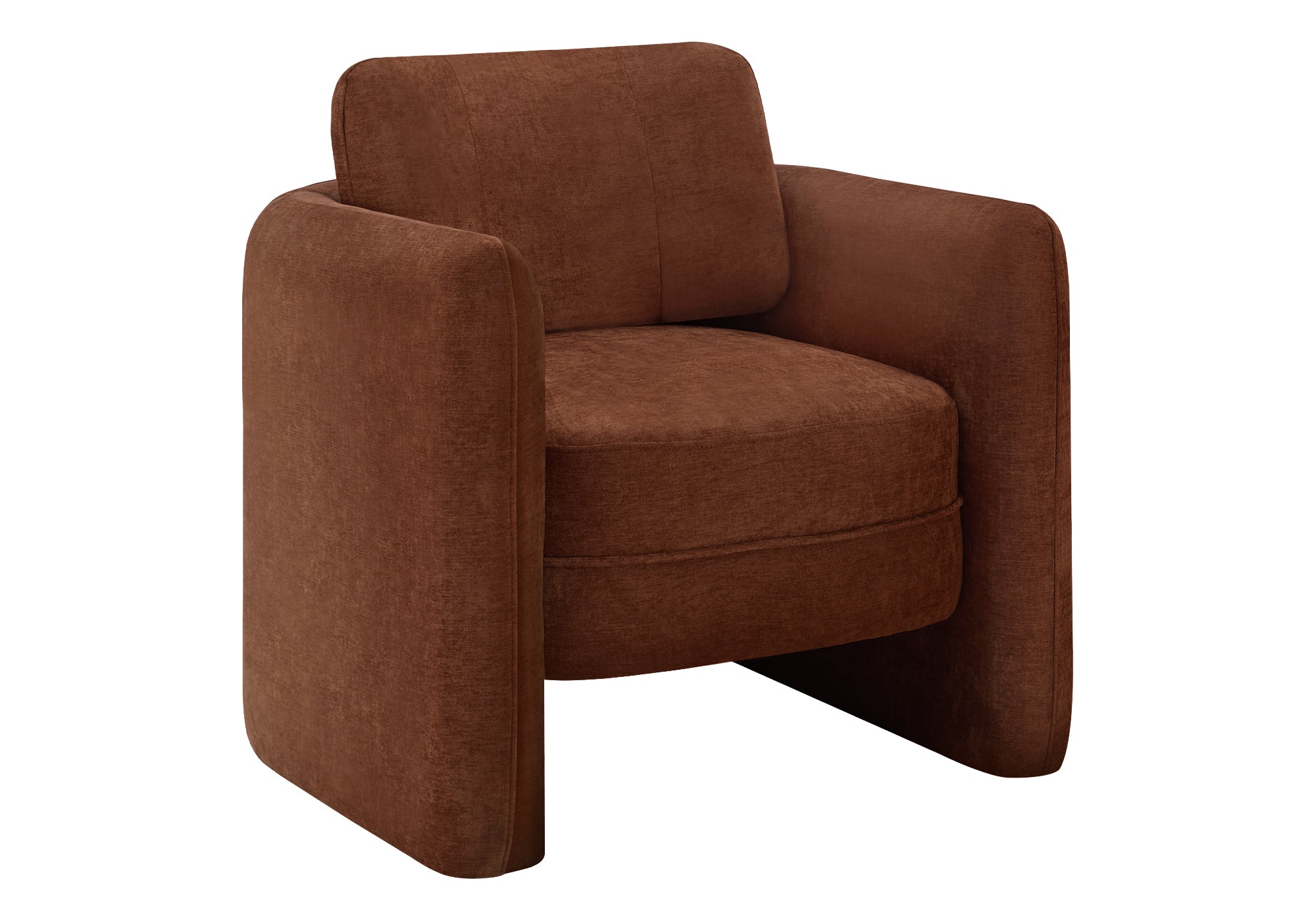 MN-B428097    Accent Chair, 32"h, Upholstered, Living Room, Bedroom, Terracotta Fabric, Contemporary, Modern