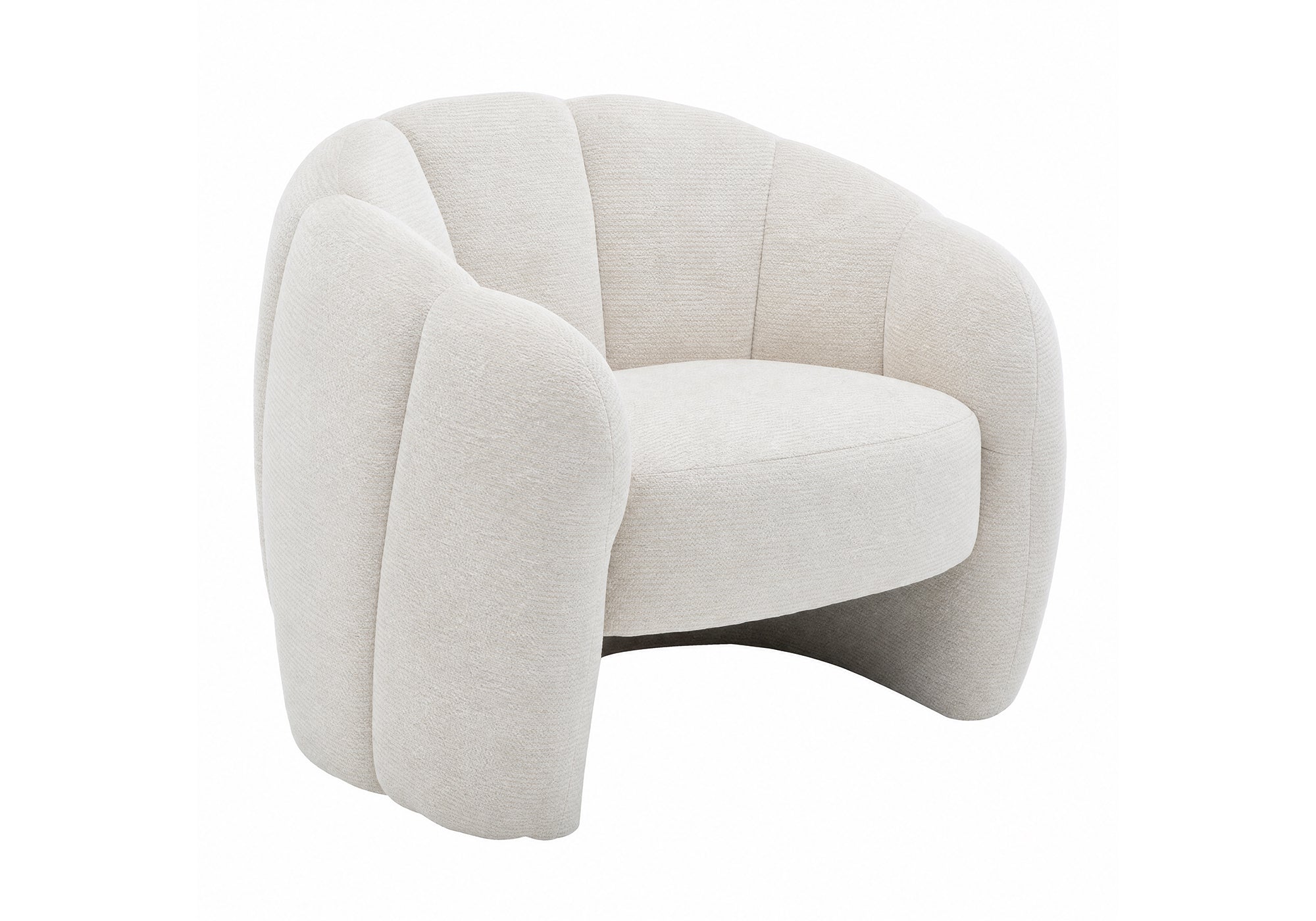 MN-798110    Accent Chair, 29"h, Upholstered, Cream Fabric, Contemporary, Modern
