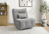 MN-848186    Reclining Chair, 35" Wide, Power Heat Massage, Power Recliner, Swivel, Glider, Upholstered, Light Grey Fabric