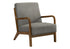 MN-V588330    Accent Chair, 34"h, Upholstered, Living Room, Bedroom, Dark Grey Fabric, Brown Walnut Solid Wood, Modern, Mid Century