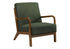 MN-V588332    Accent Chair, 34"h, Upholstered, Living Room, Bedroom, Green Fabric, Brown Walnut Solid Wood, Modern, Mid Century