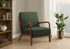 MN-V588332    Accent Chair, 34"h, Upholstered, Living Room, Bedroom, Green Fabric, Brown Walnut Solid Wood, Modern, Mid Century