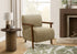 MN-G668340    Accent Chair, 31"h, Upholstered, Living Room, Bedroom, Light Brown Fabric, Brown Walnut Solid Wood, Modern, Mid Century