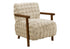 MN-G668343    Accent Chair, 31"h, Upholstered, Living Room, Bedroom, Light Brown Fabric, Brown Walnut Solid Wood, Modern, Mid Century