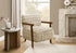 MN-G668343    Accent Chair, 31"h, Upholstered, Living Room, Bedroom, Light Brown Fabric, Brown Walnut Solid Wood, Modern, Mid Century