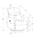 MN-G248402    Reclining Chair, 31" Wide, Power Recliner, Glider, Swivel, Usb Ports Included, Upholstered, Light Brown Fabric