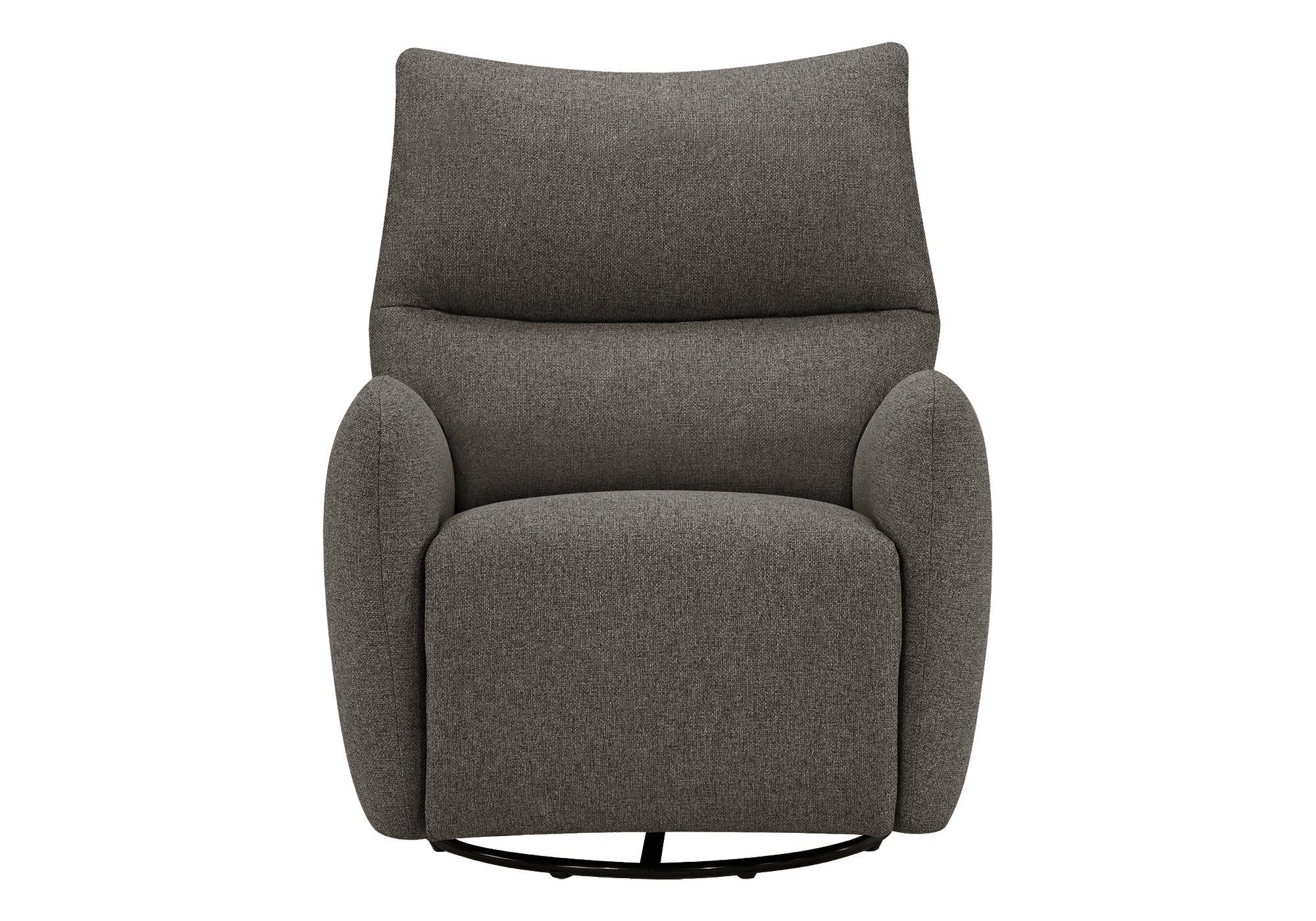 MN-G238406    Reclining Chair, 32" Wide, Glider, Power Recliner, Swivel, Usb Ports Included, Upholstered, Dark Grey Fabric