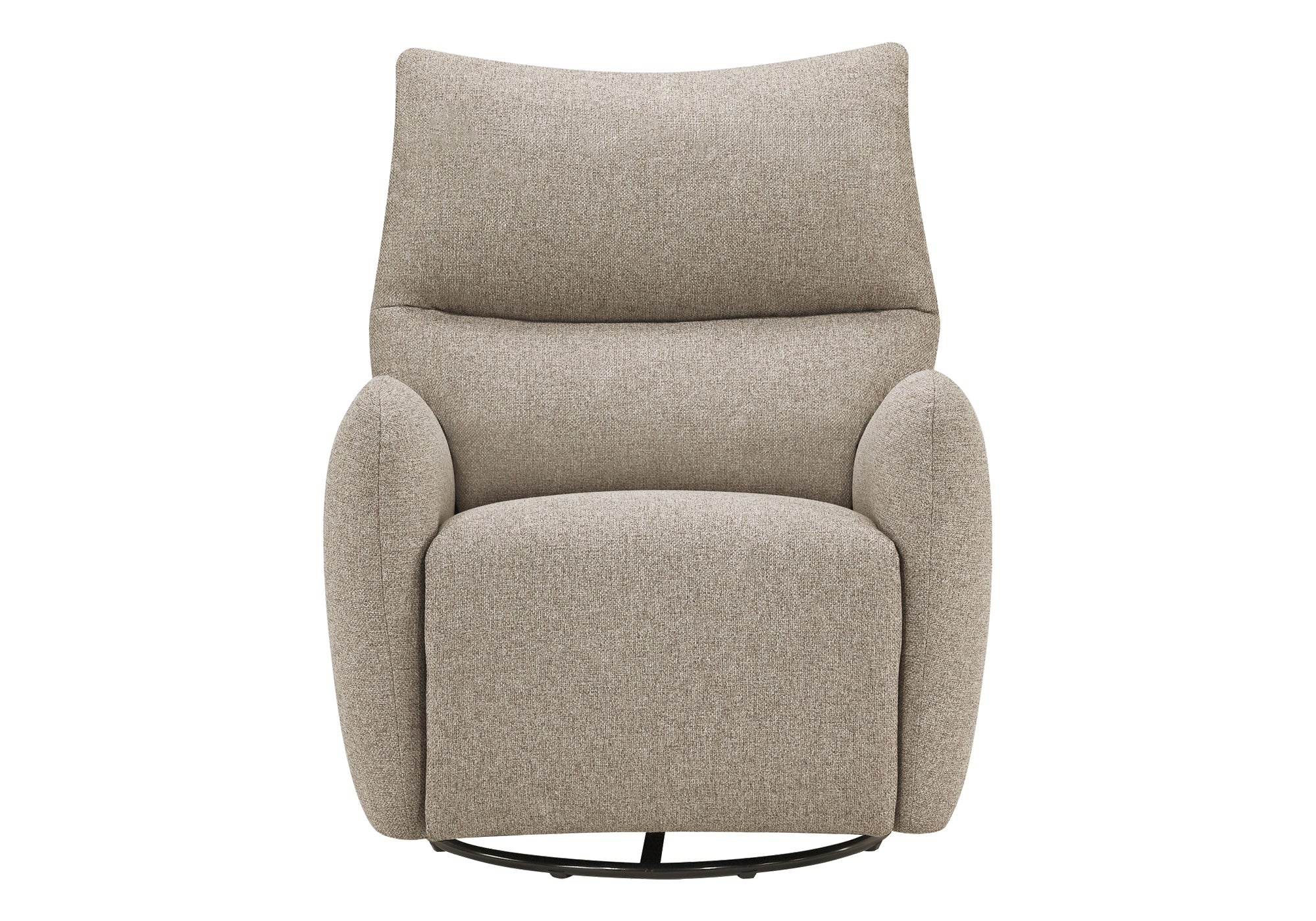 MN-G238407    Reclining Chair, 32" Wide, Glider, Power Recliner, Swivel, Usb Ports Included, Upholstered, Light Brown Fabric