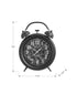 MN-139015    Clocks, 12" Round, Gear Mechanism, Table Clock, Black, Transitional