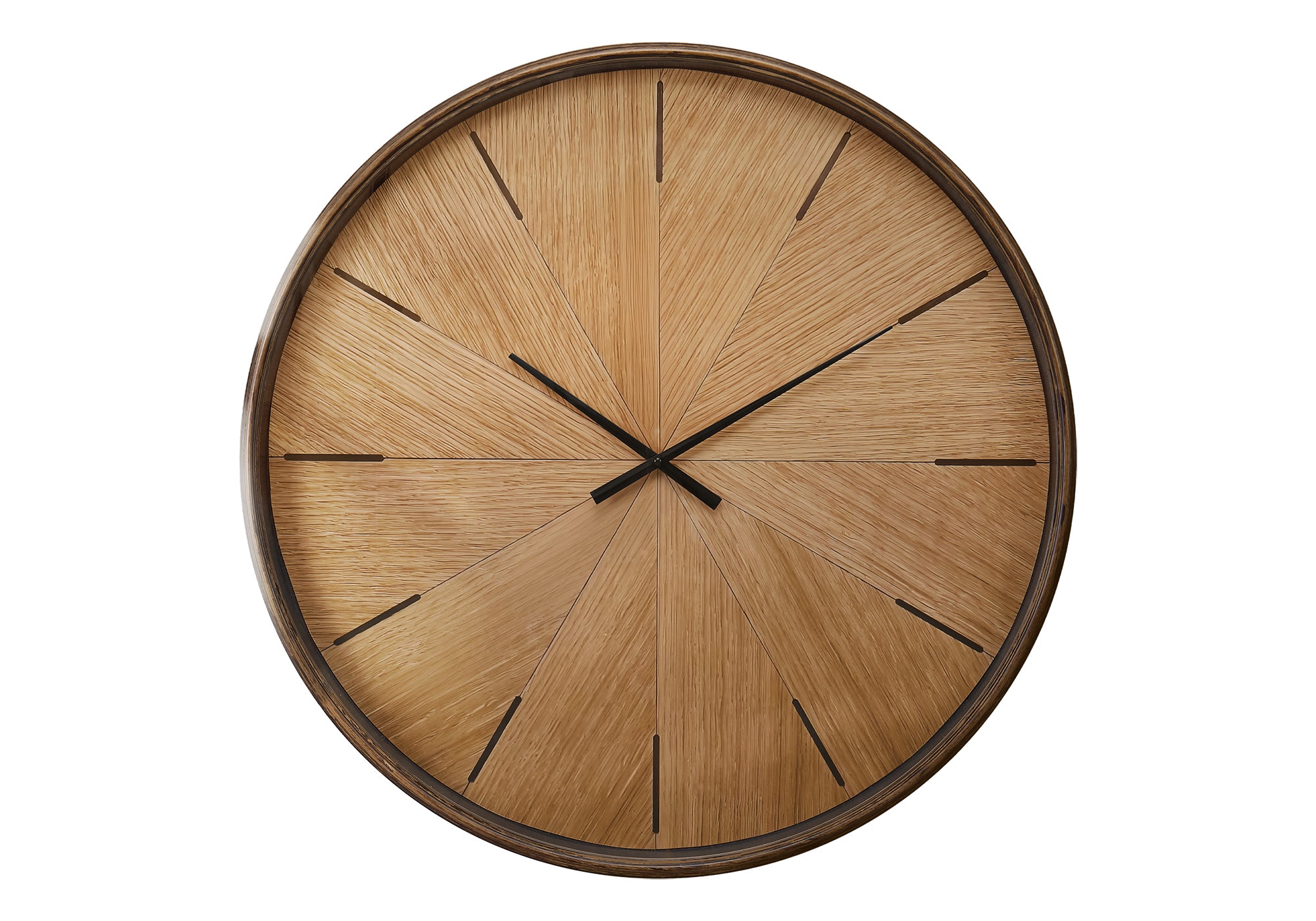 MN-D719022    Clocks, 30" Round, Large Oversized, Wall Clock, Brown, Modern, Contemporary