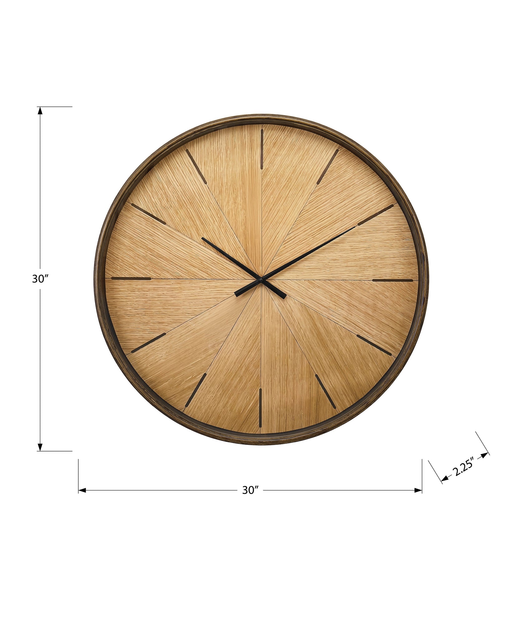 MN-D719022    Clocks, 30" Round, Large Oversized, Wall Clock, Brown, Modern, Contemporary
