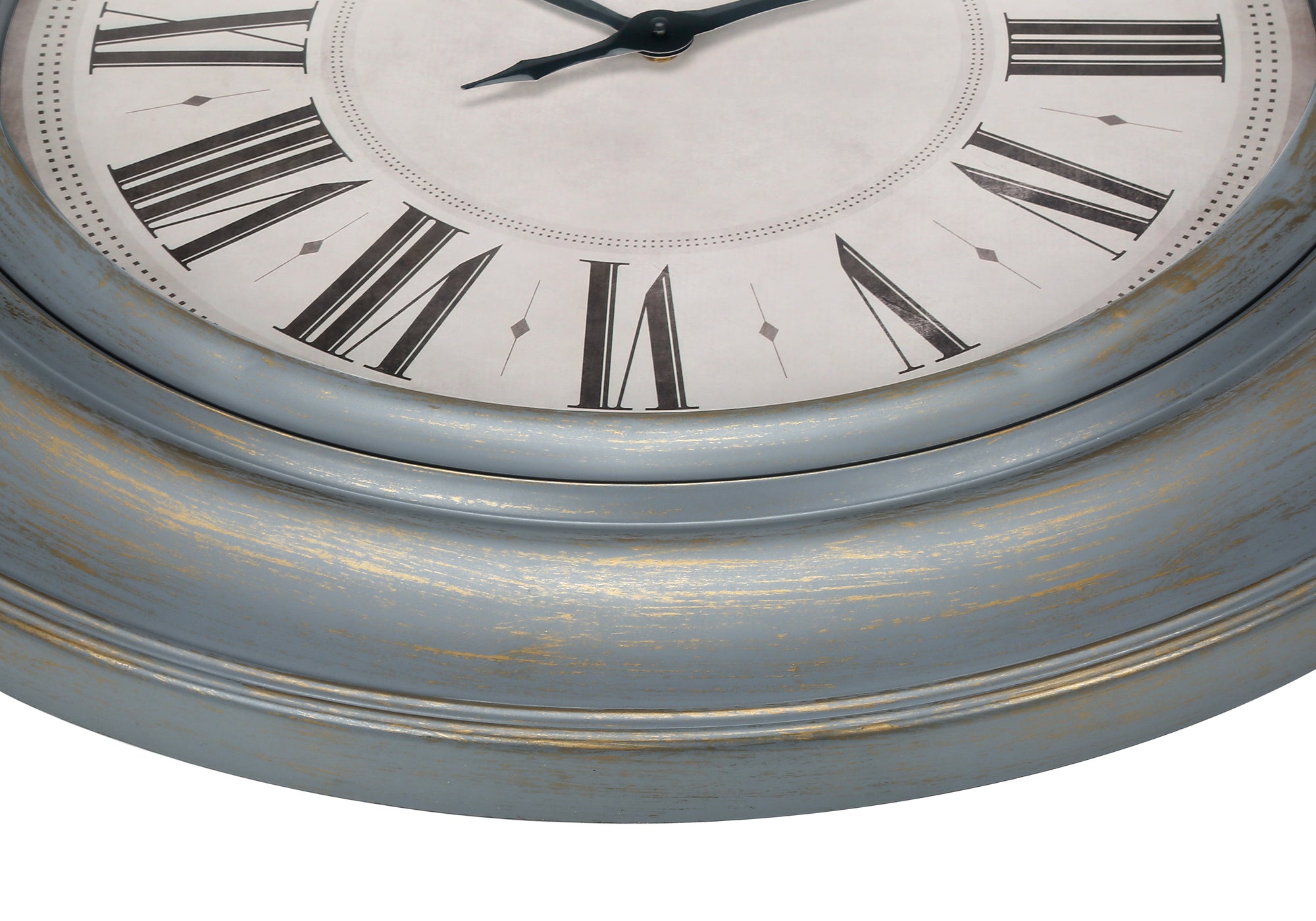 MN-209028    Clocks, 30" Round, Large Oversized, Wall Clock, Antique Blue, Transitional