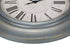 MN-209028    Clocks, 30" Round, Large Oversized, Wall Clock, Antique Blue, Transitional