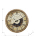 MN-269034    Clocks, 30" Round, Gear Mechanism, Large Oversized, Wall Clock, Antique Gold, Transitional