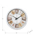 MN-D859036    Clocks, 30" Round, Large Oversized, Wall Clock, Antique White, Natural, Transitional