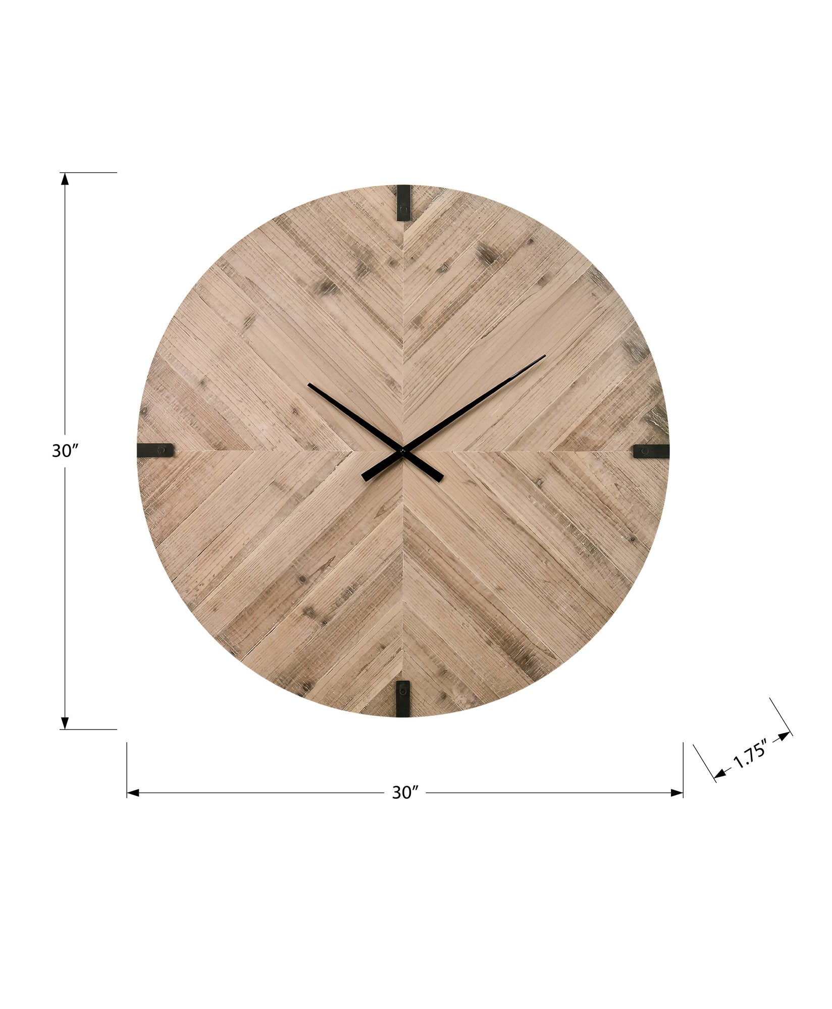 MN-C879037    Clocks, 30" Round, Large Oversized, Wall Clock, Brown, Contemporary, Modern