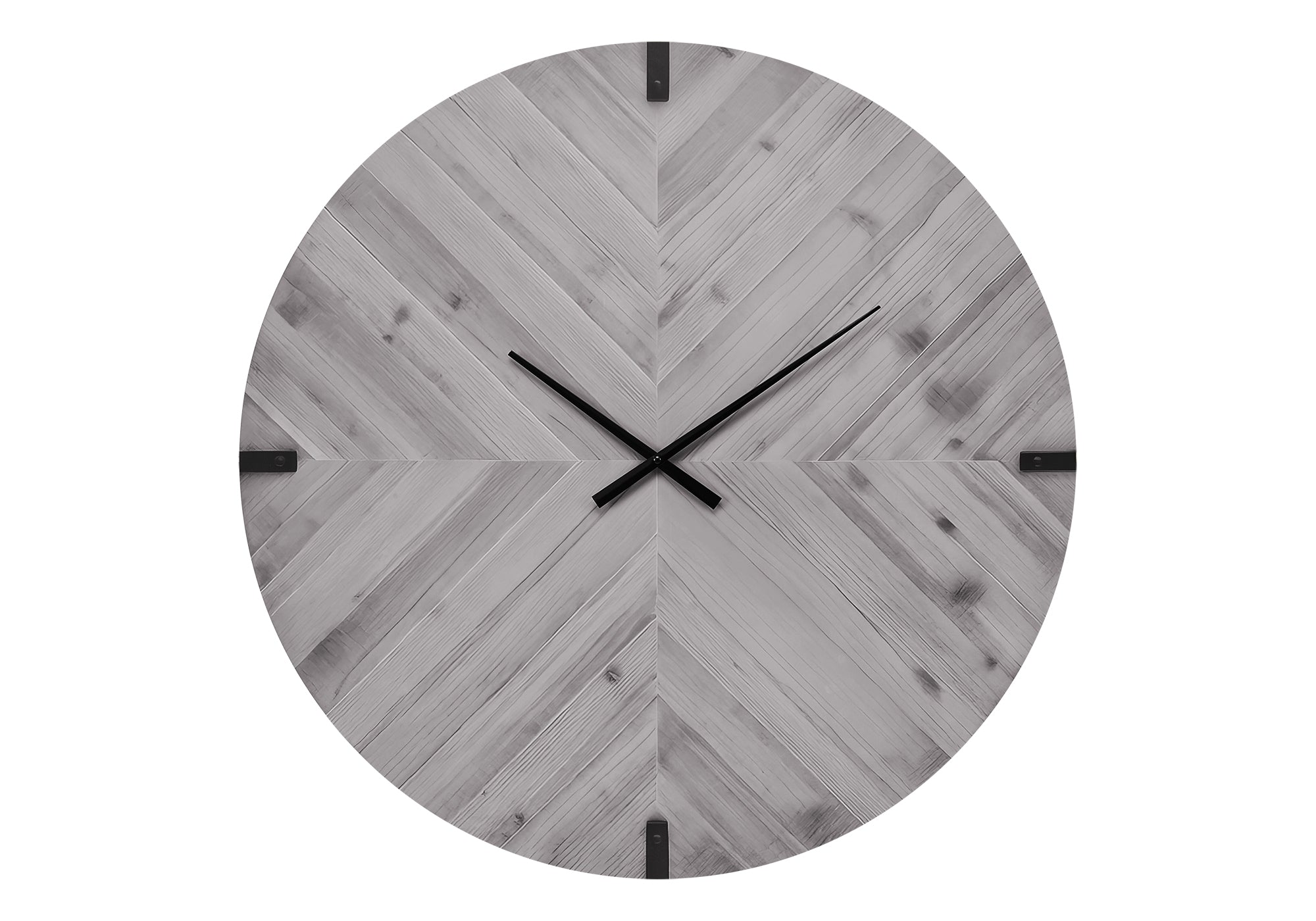 MN-879038    Clocks, 30" Round, Large Oversized, Wall Clock, Grey, Contemporary, Modern