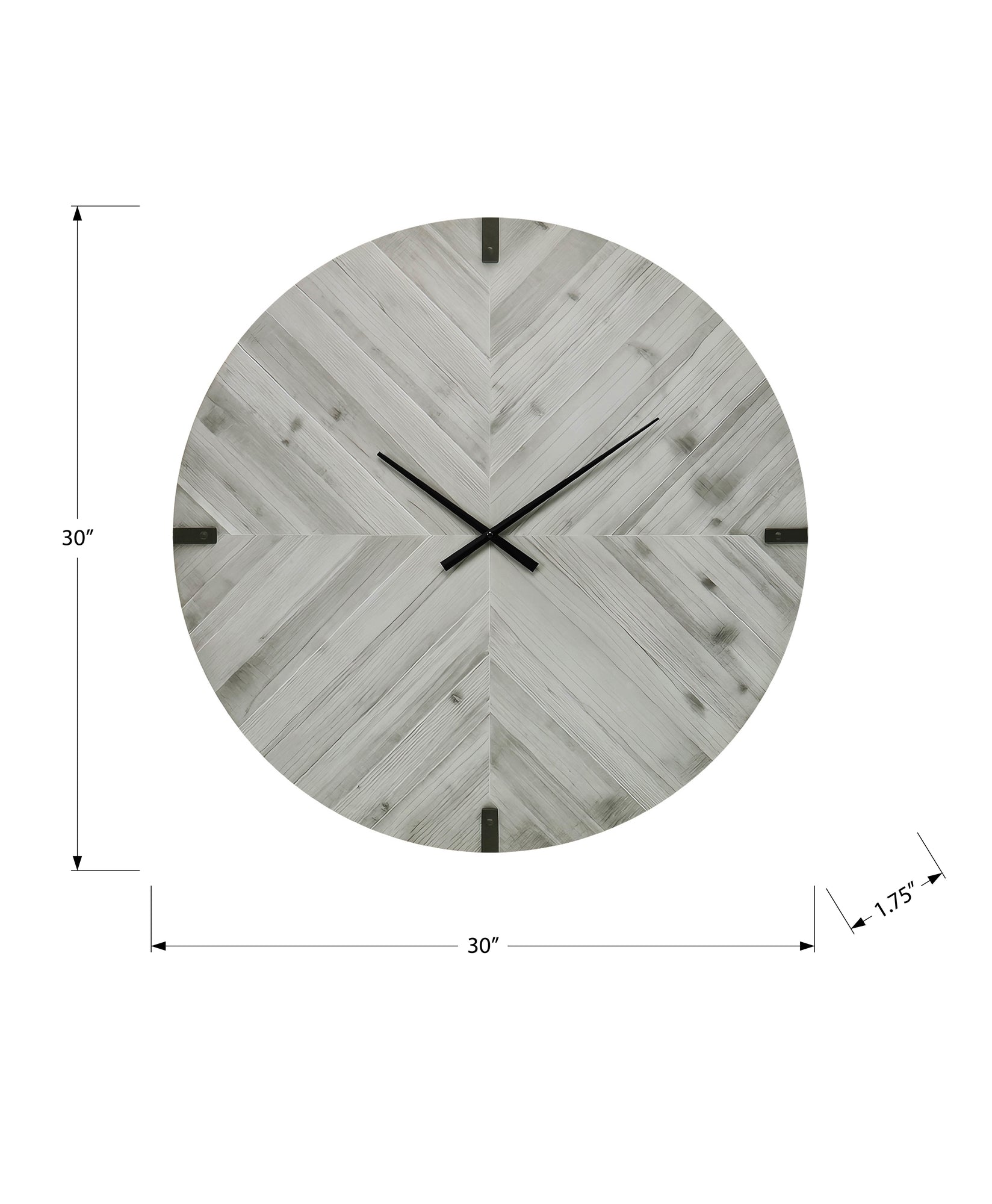 MN-879038    Clocks, 30" Round, Large Oversized, Wall Clock, Grey, Contemporary, Modern