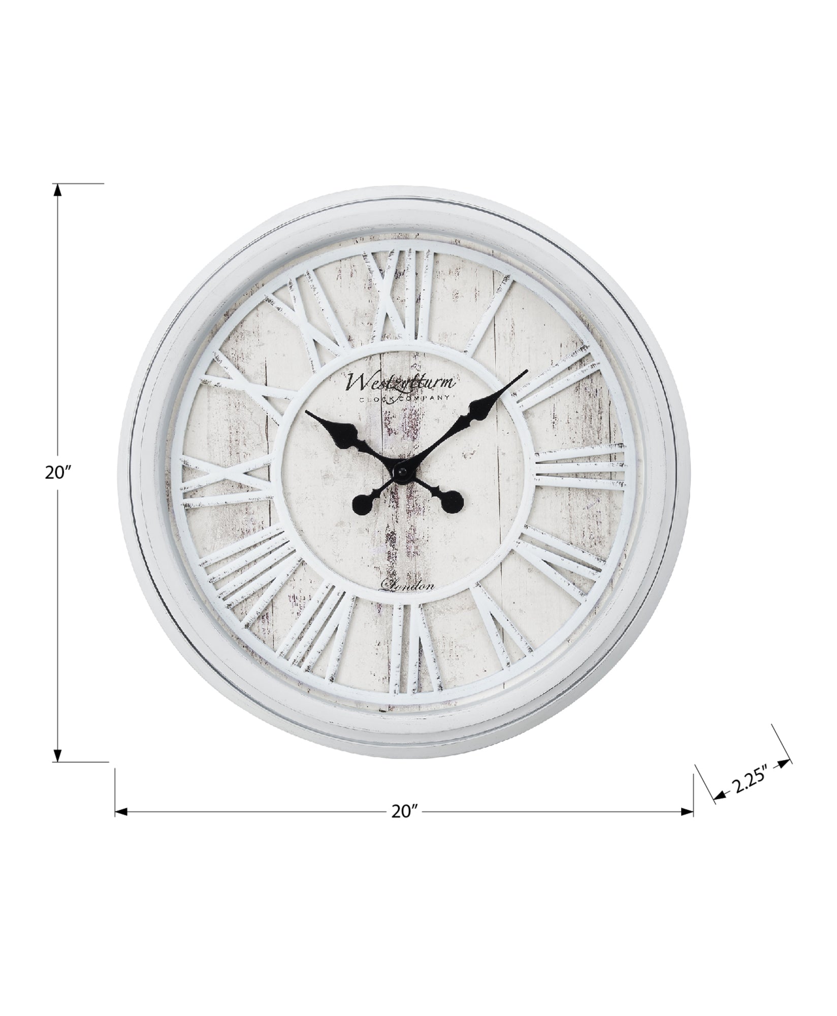 MN-309043    Clocks, 20" Round, Wall Clock, Grey, Transitional