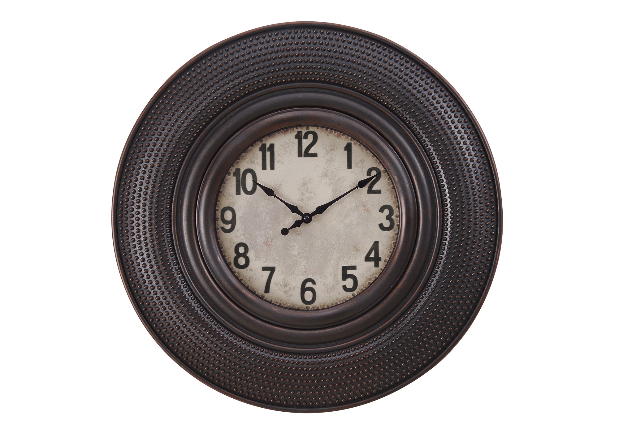 MN-329045    Clocks, 20" Round, Wall Clock, Antique Brown, Transitional