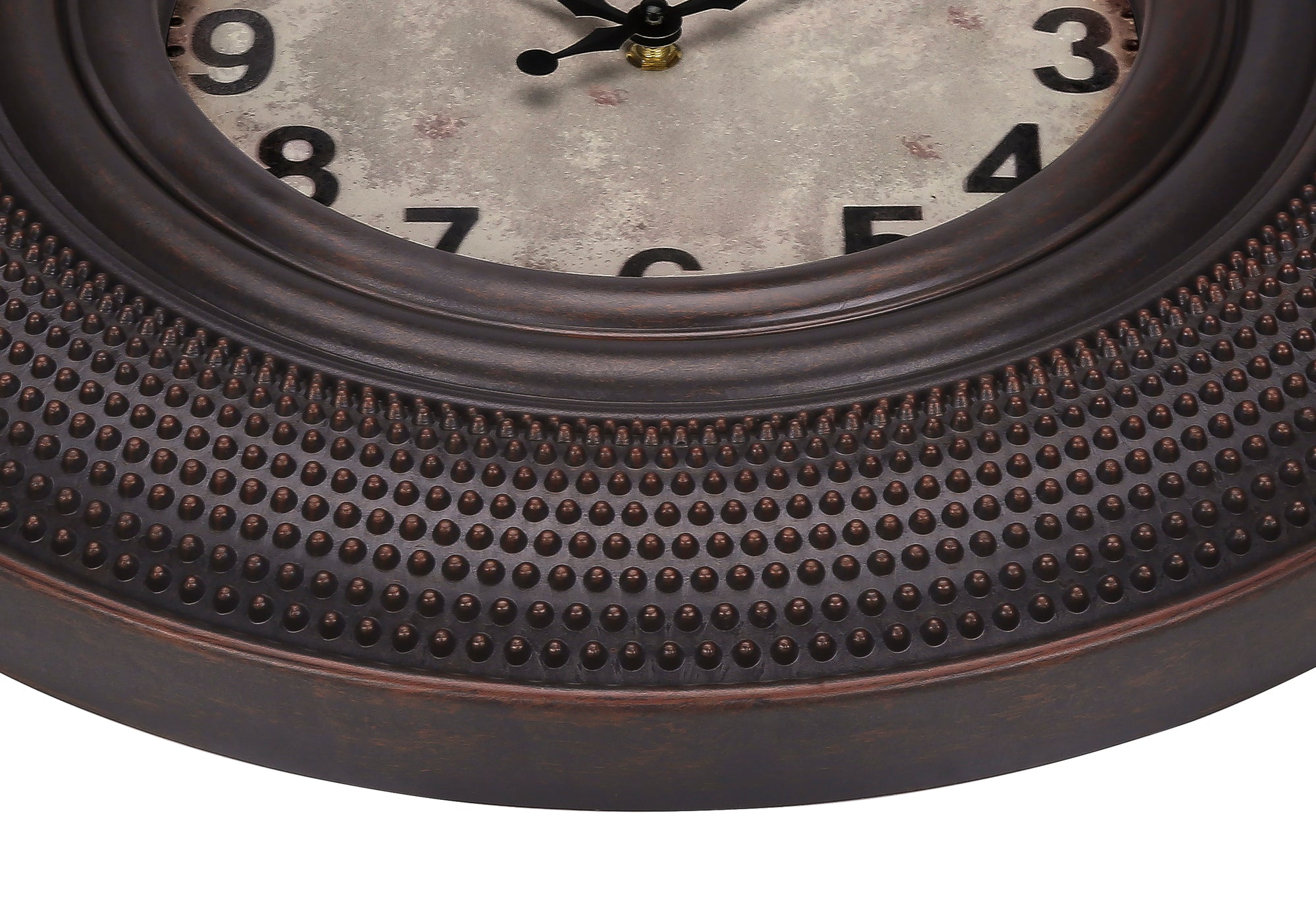 MN-329045    Clocks, 20" Round, Wall Clock, Antique Brown, Transitional