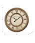 MN-239047    Clocks, 20" Round, Wall Clock, Antique Brown, Transitional
