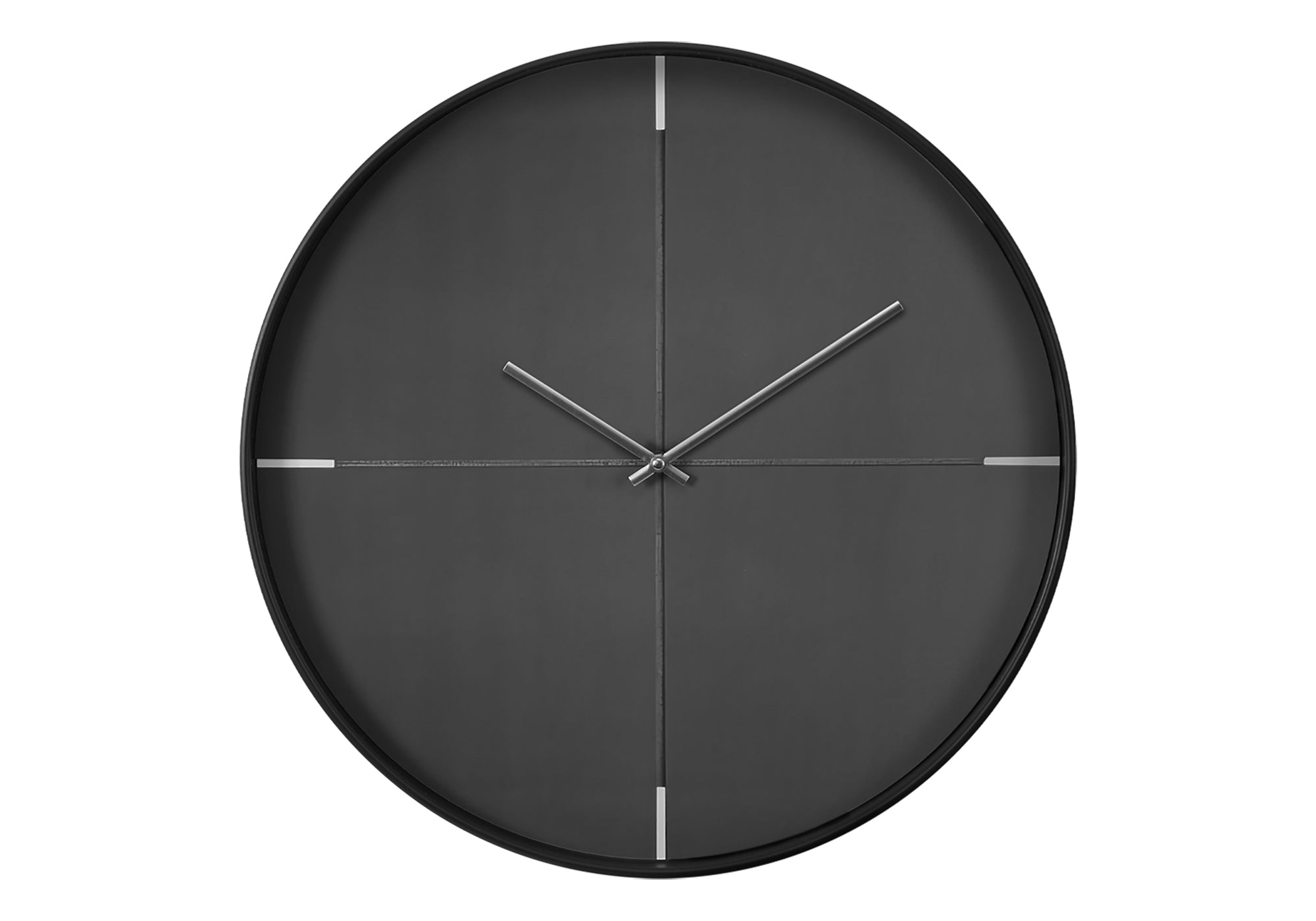 MN-B989050    Clocks, 20" Round, Wall Clock, Black, Contemporary, Modern