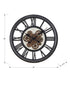 MN-489064    Clocks, 20" Round, Gear Mechanism, Wall Clock, Black, Transitional