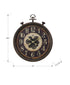 MN-539074    Clocks, 24" Round, Gear Mechanism, Wall Clock, Brown, Traditional