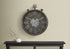 MN-549075    Clocks, 24" Round, Gear Mechanism, Wall Clock, Grey, Transitional