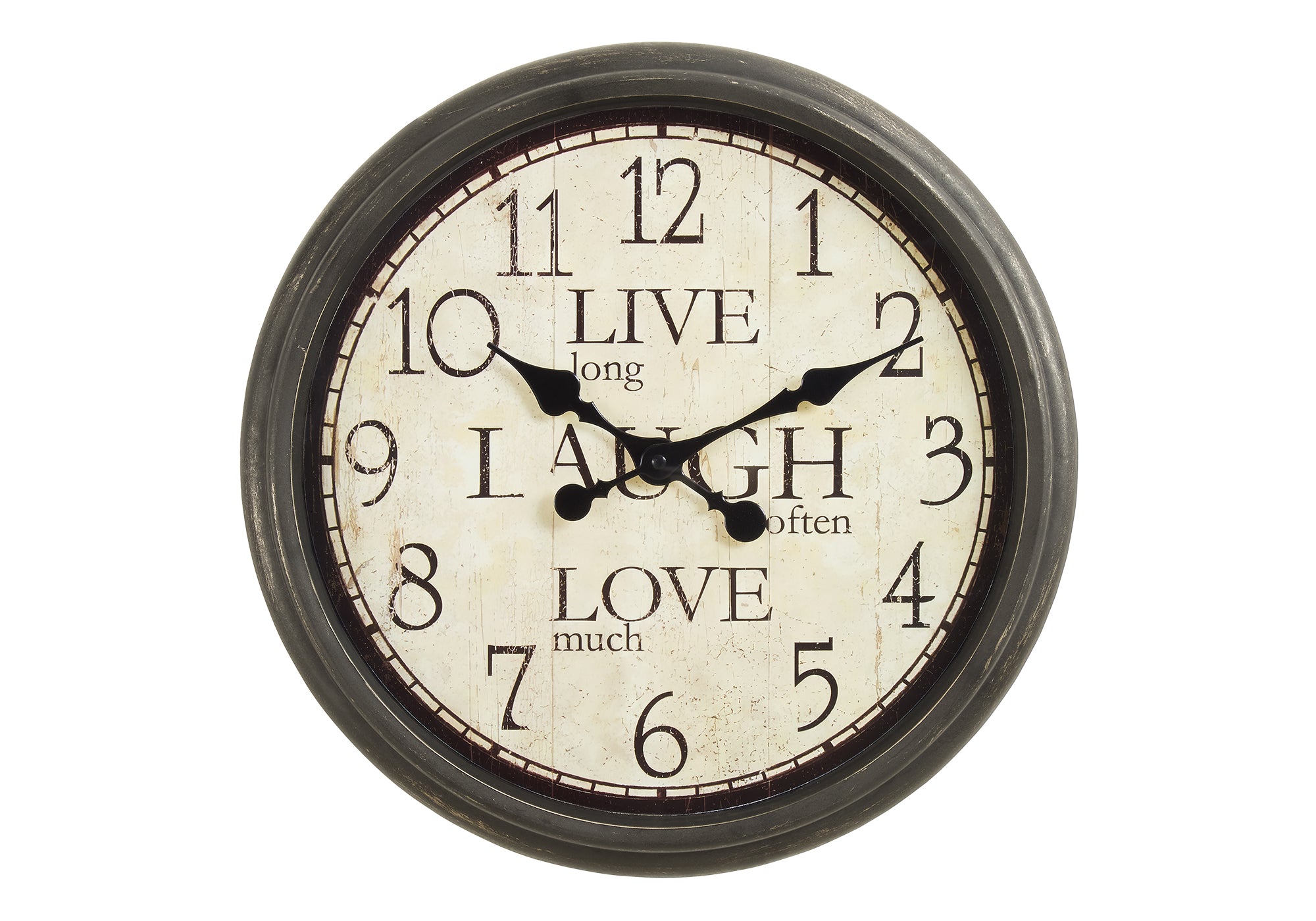 MN-609085    Clocks, 16" Round, Wall Clock, Antique Brown, Transitional