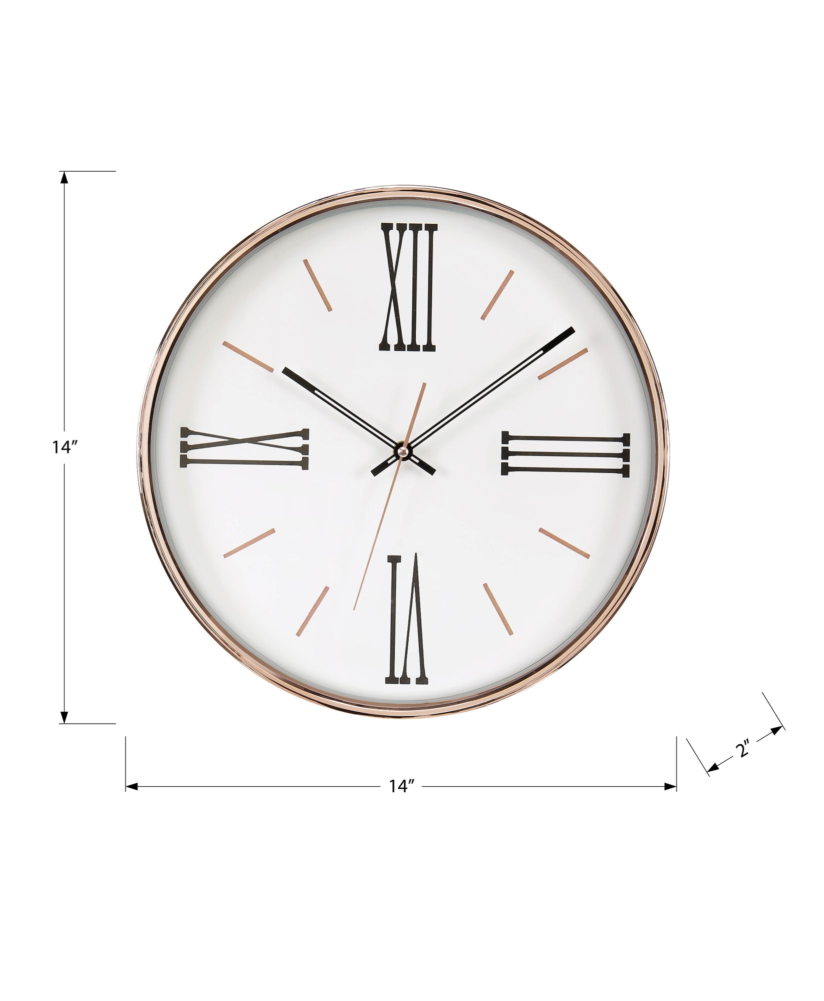 MN-Y419094    Clocks, 14" Round, Wall Clock, Gold Frame, Transitional