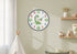 MN-X469100    Clocks, 18" Round, Juvenile, Wall Clock, Multi-colored Face, Blue Frame, Contemporary, Modern