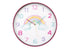 MN-X469103    Clocks, 18" Round, Juvenile, Wall Clock, Multi-colored Face, Pink Frame, Contemporary, Modern