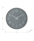 MN-479107    Clocks, 12" Round, Wall Clock, Grey Face, Silver Frame, Contemporary, Modern
