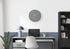 MN-479107    Clocks, 12" Round, Wall Clock, Grey Face, Silver Frame, Contemporary, Modern