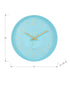 MN-499109    Clocks, 12" Round, Wall Clock, Blue Face, Blue Frame, Contemporary, Modern