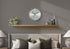 MN-519111    Clocks, 12" Round, Wall Clock, Silver Face, Silver Frame, Contemporary, Modern