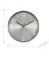 MN-519111    Clocks, 12" Round, Wall Clock, Silver Face, Silver Frame, Contemporary, Modern