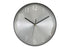 MN-519111    Clocks, 12" Round, Wall Clock, Silver Face, Silver Frame, Contemporary, Modern