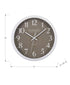 MN-S569115    Clocks, 12" Round, Wall Clock, Dark Bronze Face, White Frame, Modern, Contemporary