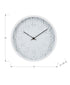 MN-T599118    Clocks, 12" Round, Wall Clock, Juvenile, White Face, White Frame, Contemporary, Modern