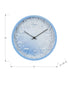 MN-T599119    Clocks, 12" Round, Wall Clock, Juvenile, Blue Face, Blue Frame, Contemporary, Modern