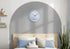 MN-T599119    Clocks, 12" Round, Wall Clock, Juvenile, Blue Face, Blue Frame, Contemporary, Modern