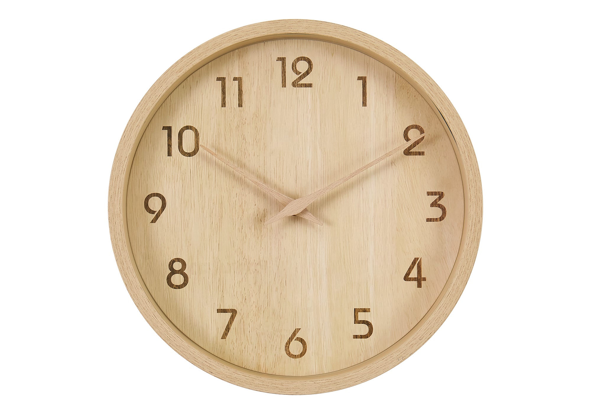 MN-609120    Clocks, 12" Round, Juvenile, Wall Clock, Natural Face, Natural Frame, Contemporary, Modern