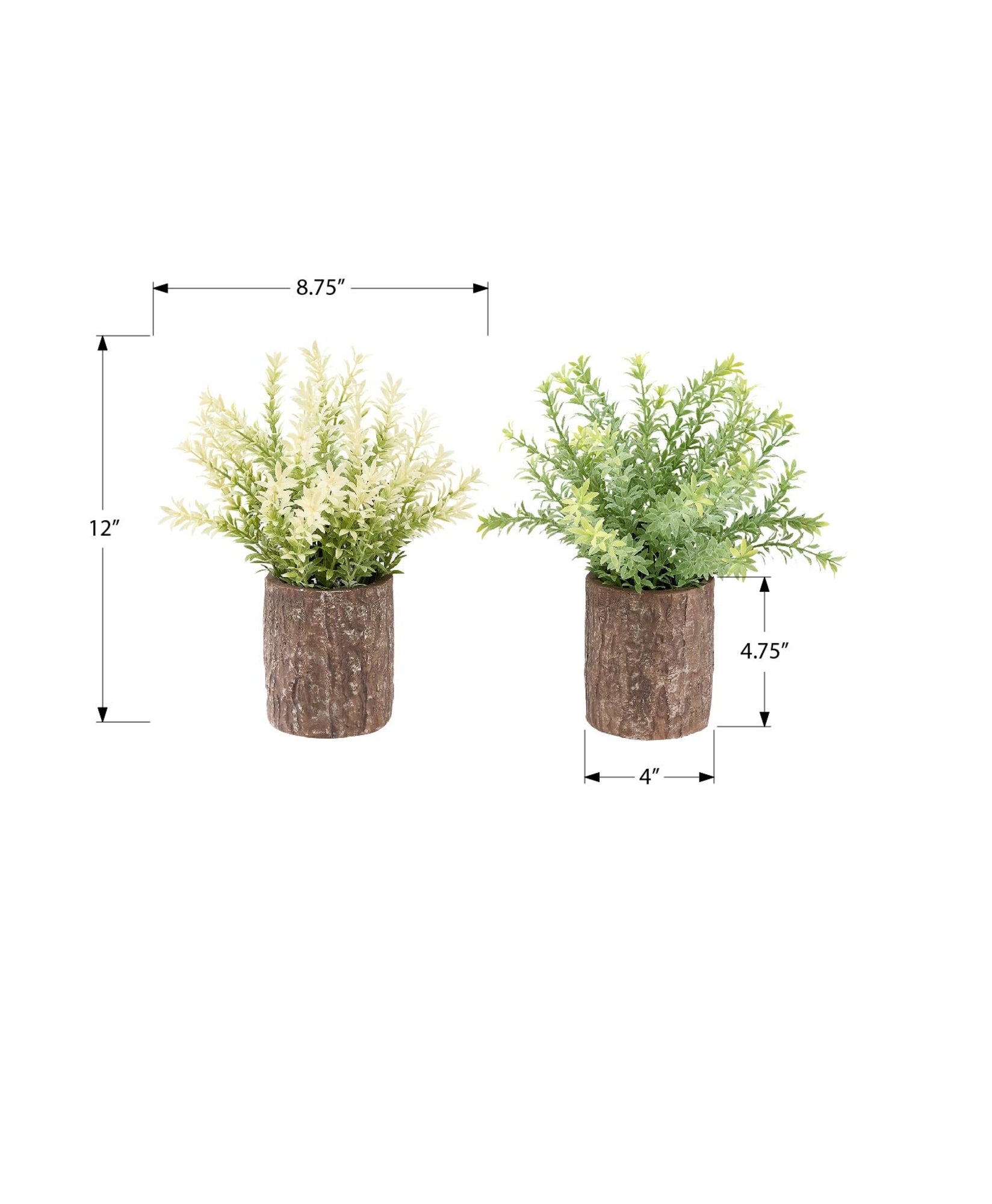 MN-Q909360    Artificial Plant, Set Of 2, 12" Tall, Mullberry Grass, Table, Brown Cement Pots, Contemporary, Modern
