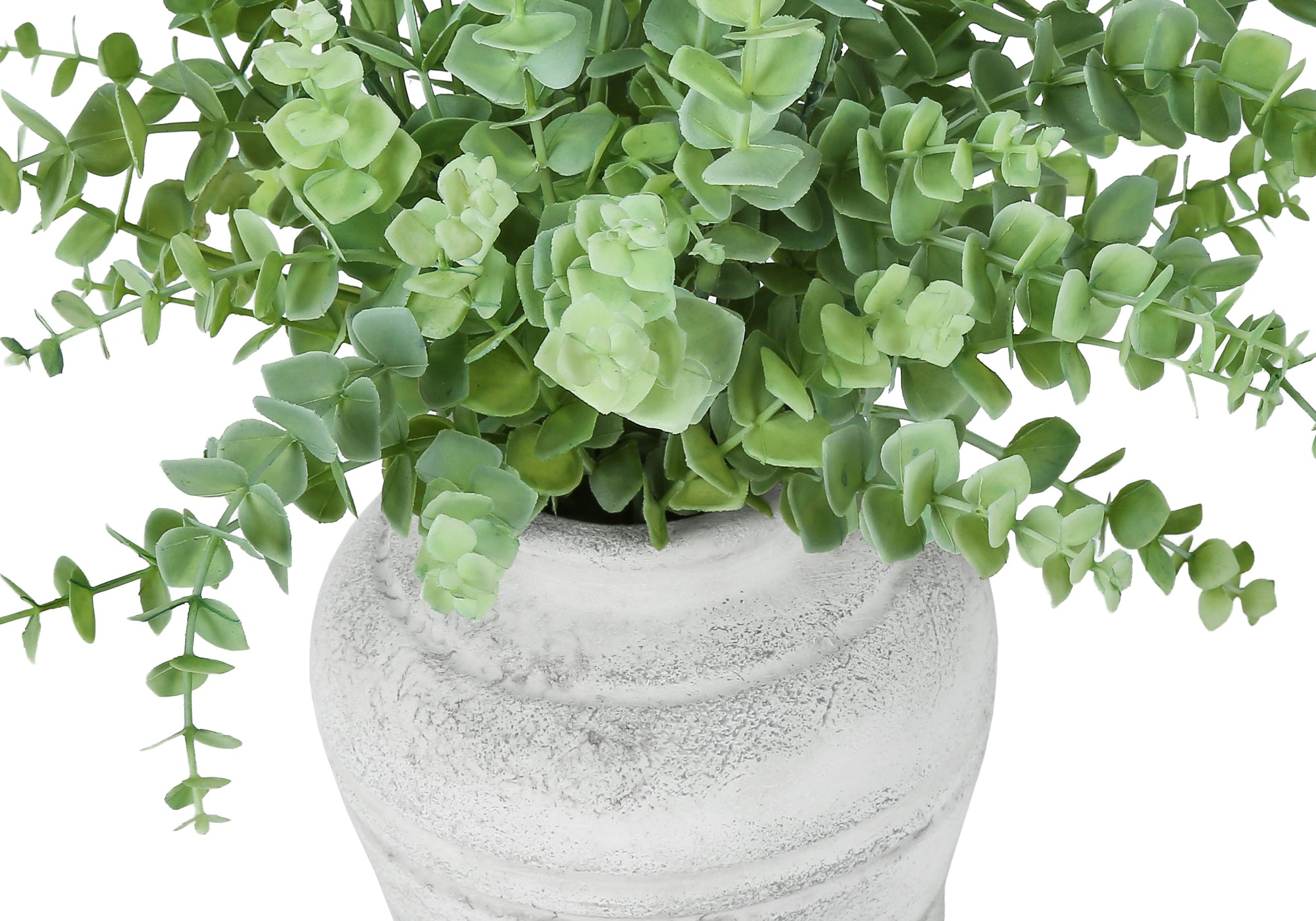 MN-G989368    Artificial Plant, Set Of 2, 16" Tall, Eucalyptus Grass, Table, White Pots, Contemporary, Modern
