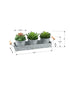 MN-D129372    Artificial Plant, Set Of 3, 6" Tall, Succulent, Table, Silver Metal Pots, Contemporary, Modern